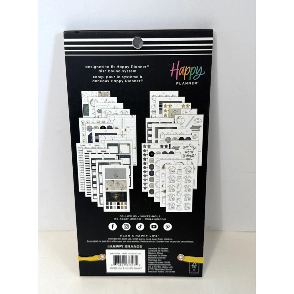 Happy Planner Sticker Pack Multicolored Planner Stickers for Teachers